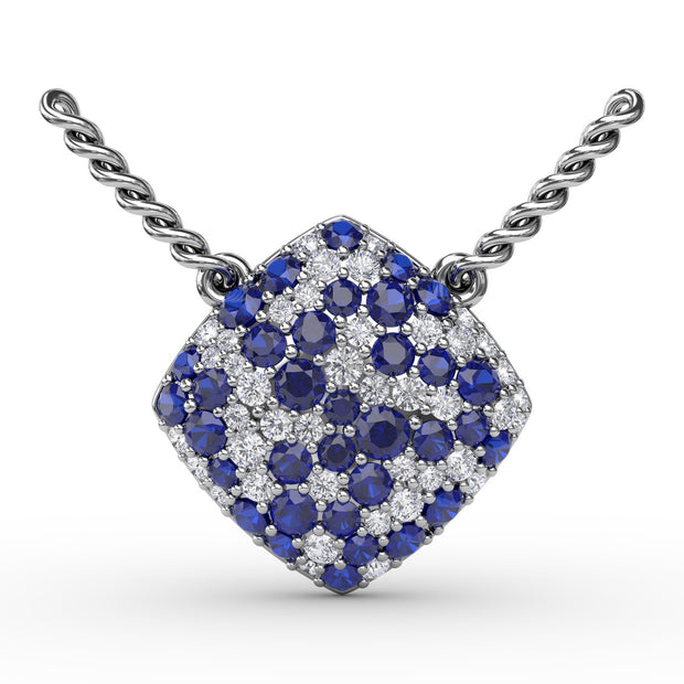 Up The Glam Sapphire And Diamond Pendant