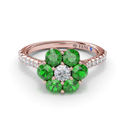 Magnolia Emerald And Diamond Ring