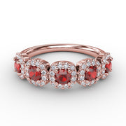 Blossoming Love Ruby and Diamond Ring