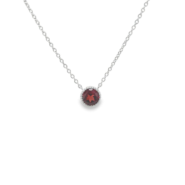 Sterling Silver Garnet Necklace