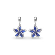 Sapphire and Diamond Catalina Drop Earrings