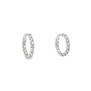 Diamond Inside Out Hoop Earrings