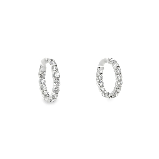 Diamond Inside Out Hoop Earrings