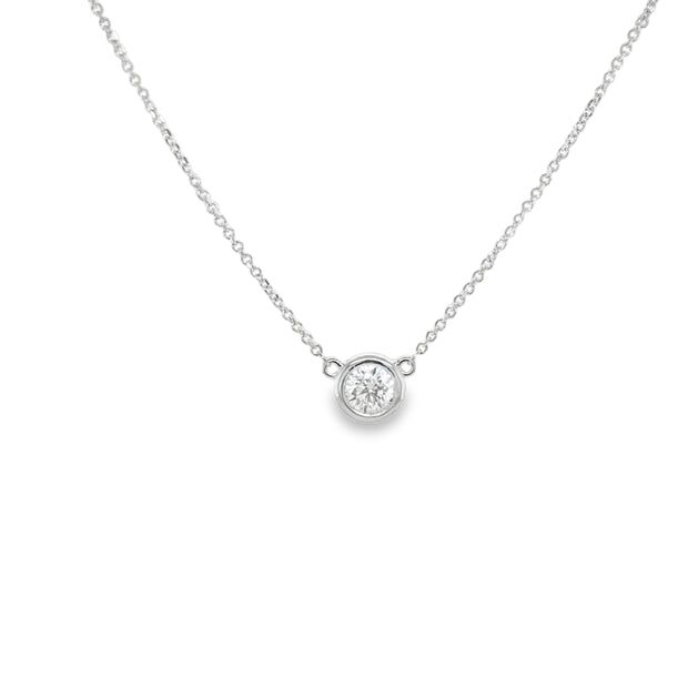 0.45ct Diamond Bezel Necklace