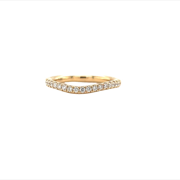 Contour Diamond Wedding Band