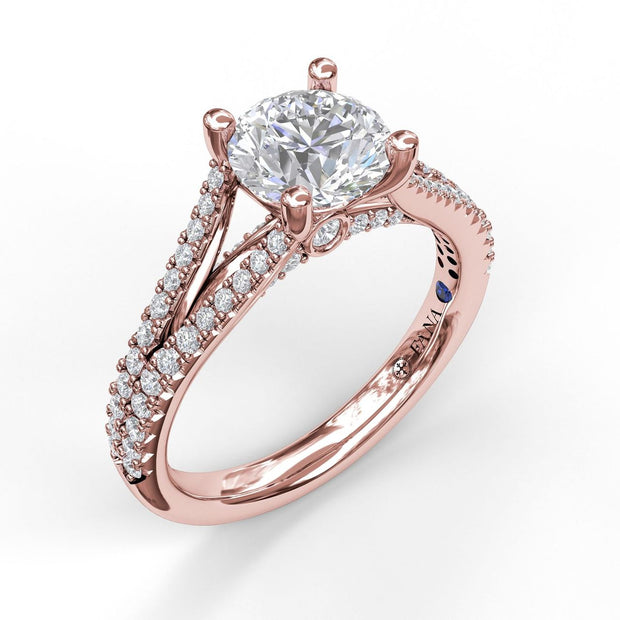 Solitaire With Pave Band