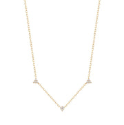 Dainty Triple Diamond Station Necklace