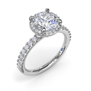 Simply Stunning Diamond Halo Engagement Ring
