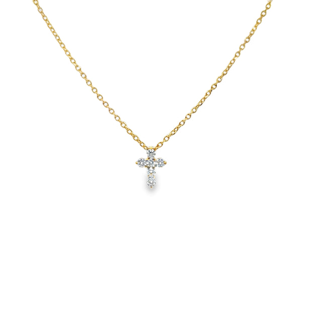 Dainty Diamond Cross Pendant