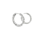 Diamond Inside Out Hoop Earrings
