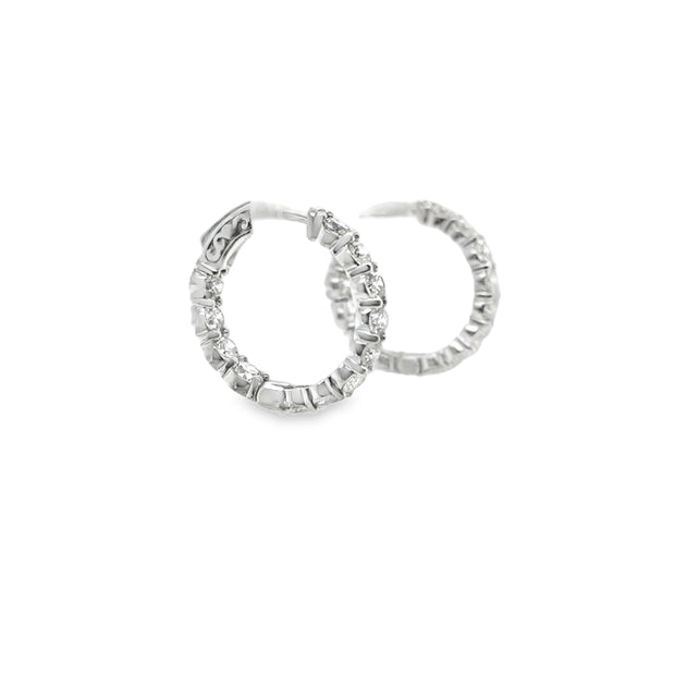 Diamond Inside Out Hoop Earrings