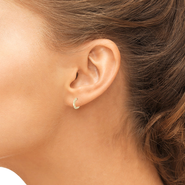 Hammered Mini Hoops