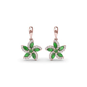 Emerald and Diamond Catalina Drop Earrings