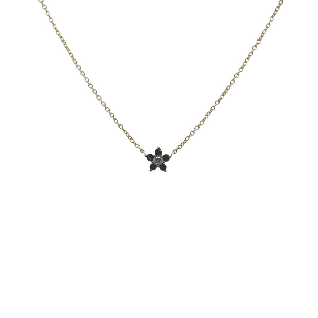 Sapphire & Diamond Star Necklace