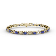 Interchanging Sapphire and Diamond Bracelet