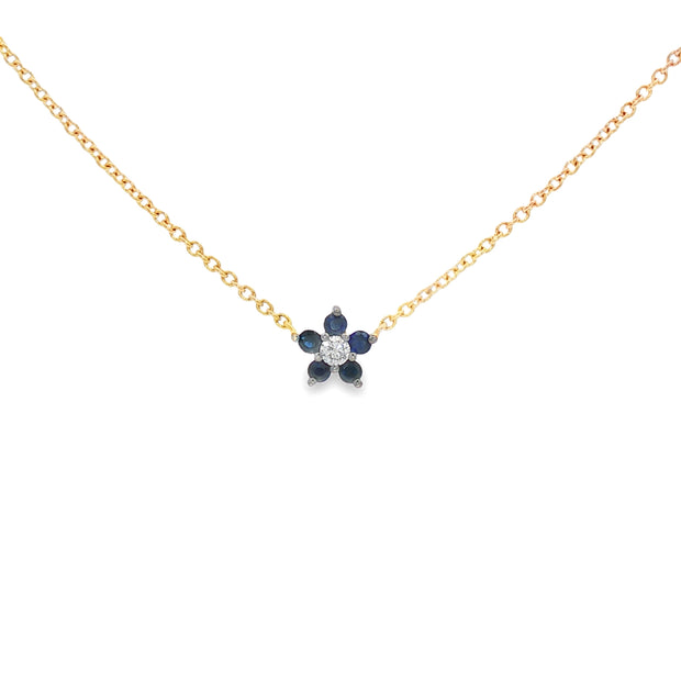 Sapphire & Diamond Star Necklace