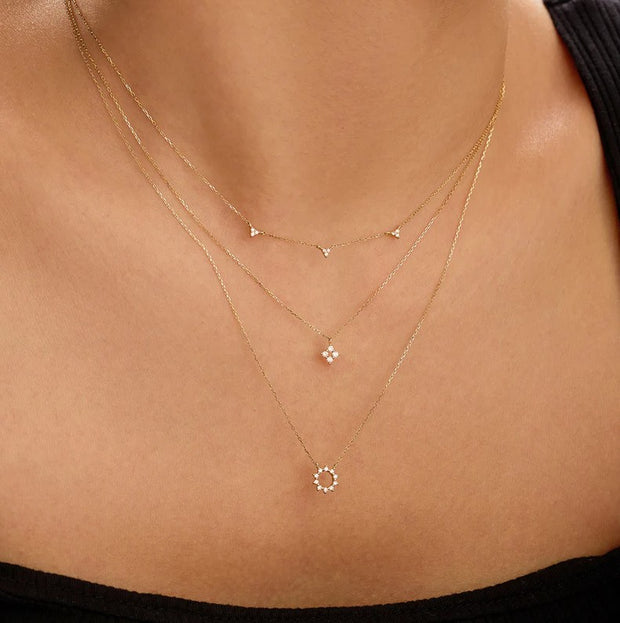 Dainty  Diamond Drop Necklace