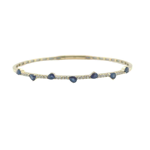Sapphire & Diamond Flexie Bangle Bracelet
