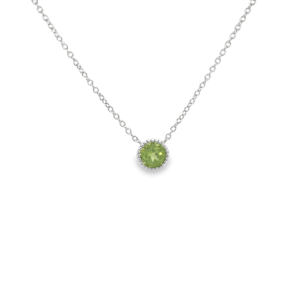 Sterling Silver Peridot Necklace