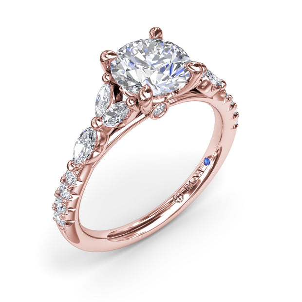 Vintage Floral Diamond Engagement Ring