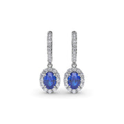 Dazzling Sapphire and Diamond Drop Earrings