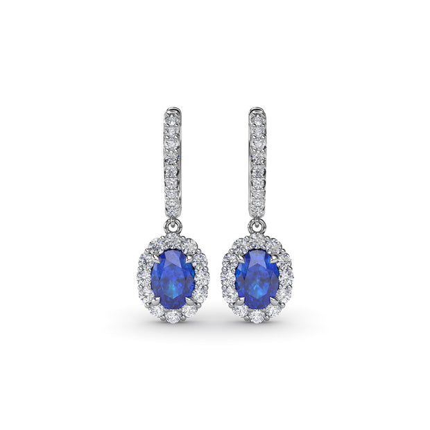 Dazzling Sapphire and Diamond Drop Earrings