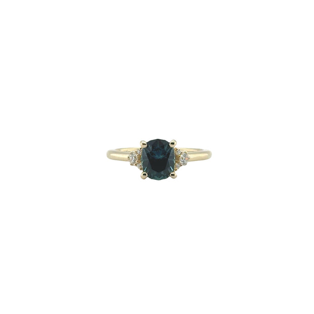 1.62 Montana Sapphire & Diamond Ring
