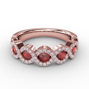 Hold Me Close Ruby and Diamond Twist Ring