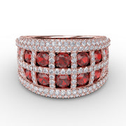 Bold and Beautiful Ruby and Diamond Ring
