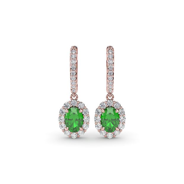 Dazzling Emerald and Diamond Drop Earrings