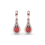 Glamourous Ruby and Diamond Wrap Earrings