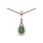 Emerald and Diamond Wrap Pendant