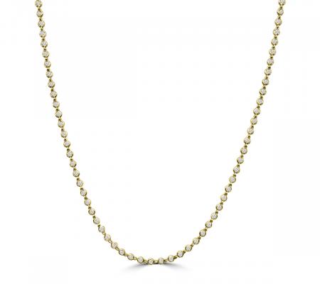 3.38ctw Bezel Set Natural Diamond Tennis Necklace