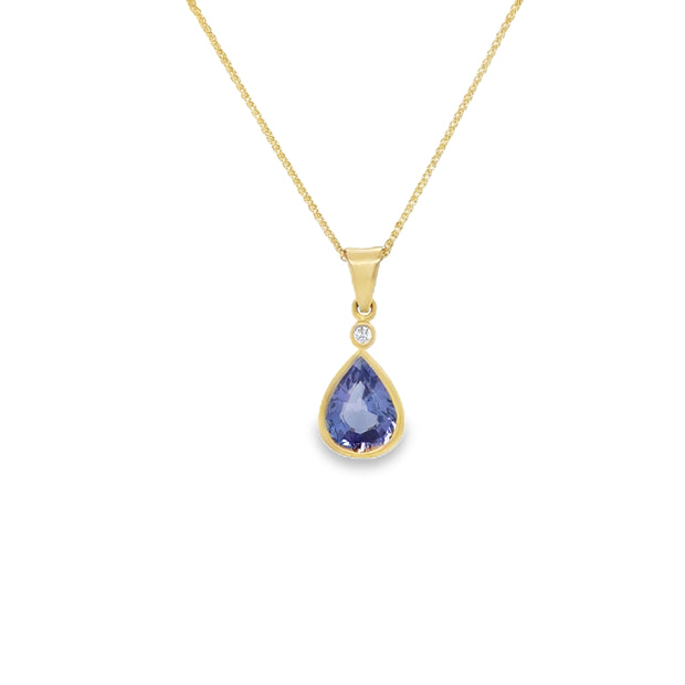 Tanzanite & Diamond Pendant