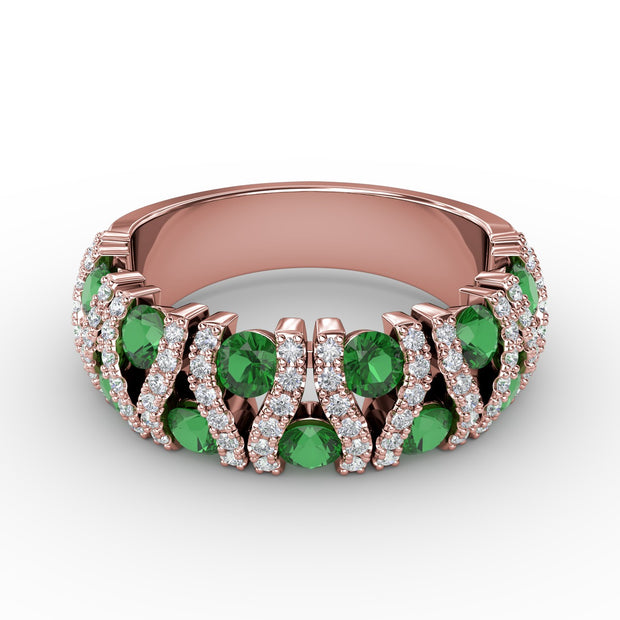 Make A Statement Emerald And Diamond Ring