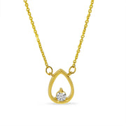 Petite Diamond Pear Shape Necklace