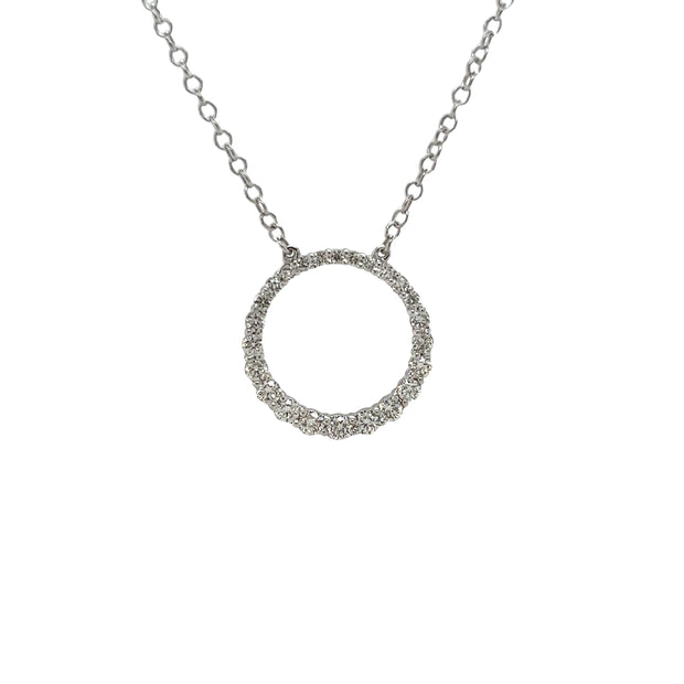 Graduated Diamond Eternity Circle Necklace
