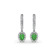 Dazzling Emerald and Diamond Drop Earrings