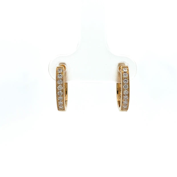 Diamond Huggie Hoops