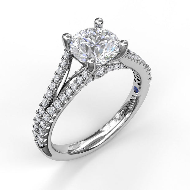 Solitaire With Pave Band