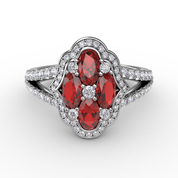 Make A Statement Ruby and Diamond Ring