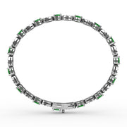 Interchanging Emerald and Diamond Bracelet