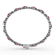 Interchanging Ruby and Diamond Bracelet