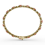 Interchanging Ruby and Diamond Bracelet