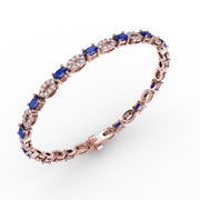 Interchanging Sapphire and Diamond Bracelet