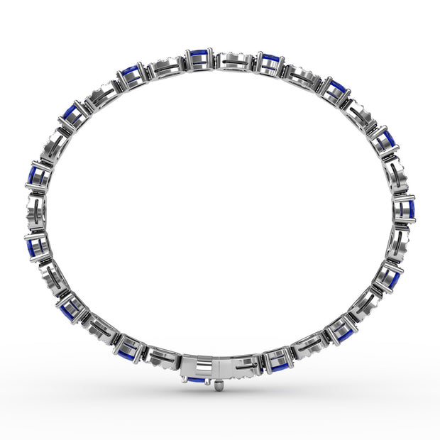 Interchanging Sapphire and Diamond Bracelet