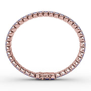 Double Oval Sapphire and Diamond Bracelet