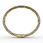 Wave Sapphire and Diamond Bracelet
