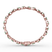 Decorated Emerald and Diamond Bracelet