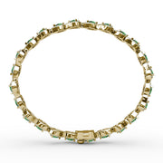 Decorated Emerald and Diamond Bracelet